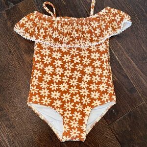 Rylee + cru Floral Off-Shoulder Swimsuit